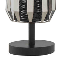 Pin 14 Inch Table Lamp, Accent Cylinder Metal Shade, Round Base, Black - BM309042