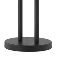 Pin 21 Inch Table Lamp, Wide Drum Metal Shade, Accent Round Base, Black - BM309043