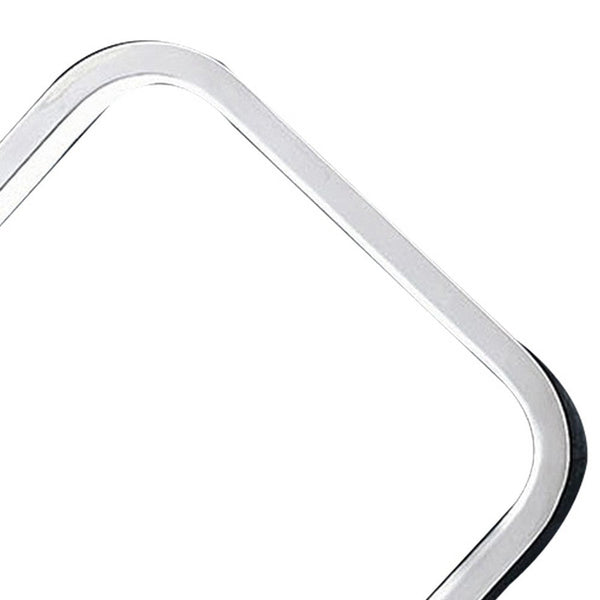 22 Inch Table Lamp, Square LED Light, Modern Accent Metal Base, Chrome - BM309053