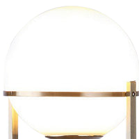 Jim 22 Inch Table Lamp, LED Light, Metal Body, Modern Globe Shade, Brass - BM309058