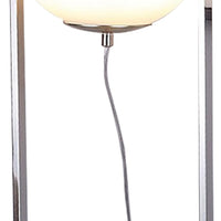 Jim 22 Inch Table Lamp, LED Light, Metal Body, Modern Globe Shade, Silver - BM309059