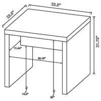 Nette 24 Inch End Table with Rough Hewn Saw Marks, Wood, Natural Brown - BM309145