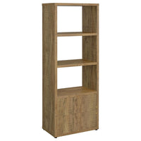 Tag 71 Inch Media Tower with 3 Shelves, 2 Doors, MDF Wood, Mango Brown - BM309153
