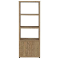 Tag 71 Inch Media Tower with 3 Shelves, 2 Doors, MDF Wood, Mango Brown - BM309153