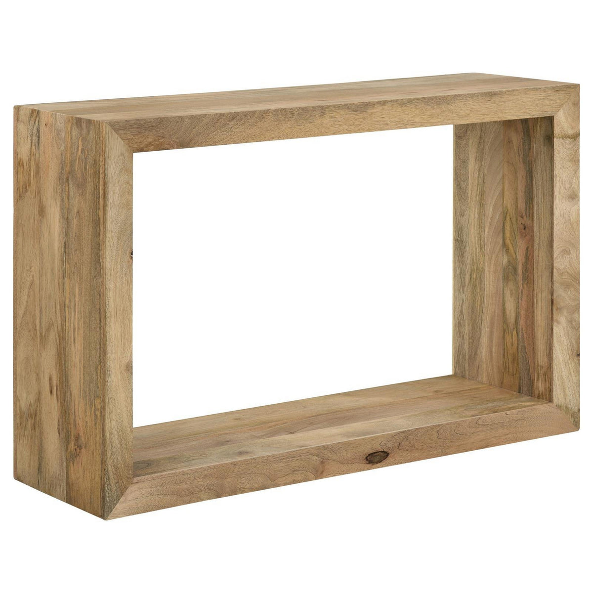 Beni 46 Inch Console Table, Rectangular Handcrafted Mango Wood Frame, Brown-BM309172