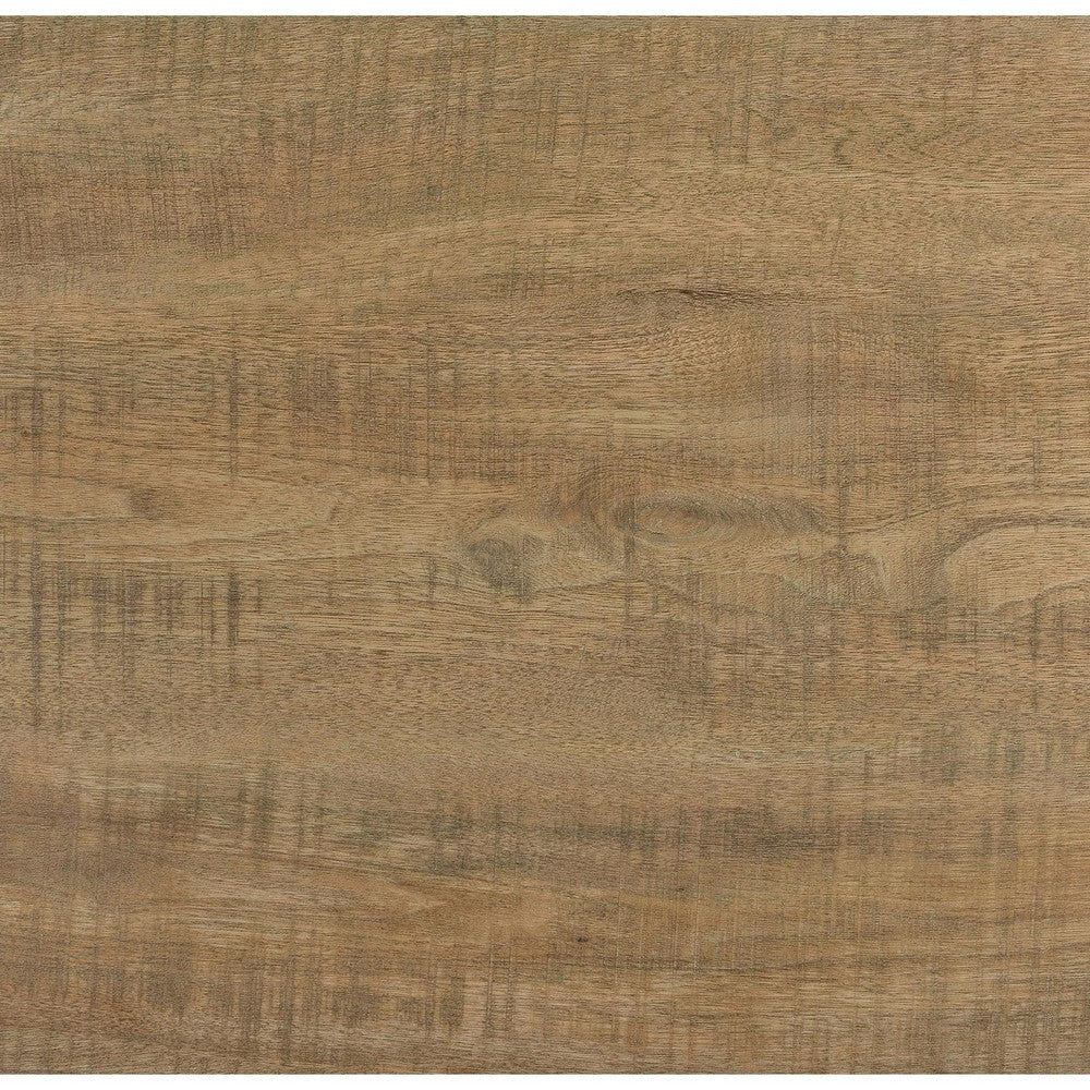 Dew 36 Inch Side Coffee Table, Lower Shelf, Engineered Wood, Mango Brown - BM309180