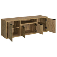 Tag 60 Inch TV Media Entertainment Console, 4 Cabinets, MDF, Mango Brown  - BM309184