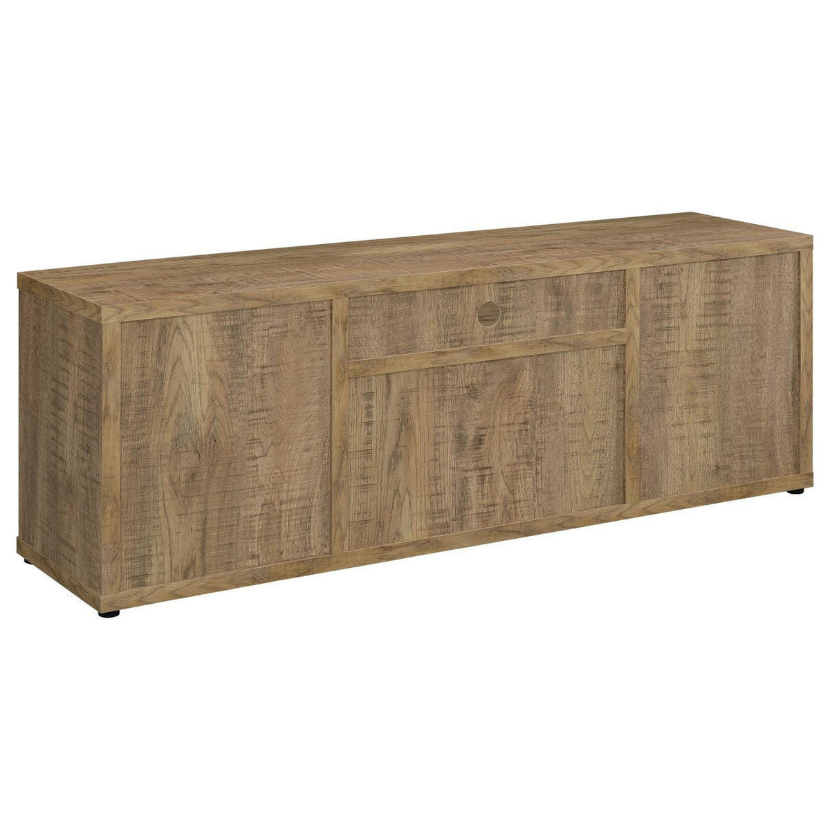 Tag 60 Inch TV Media Entertainment Console, 4 Cabinets, MDF, Mango Brown  - BM309184