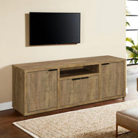 Tag 60 Inch TV Media Entertainment Console, 4 Cabinets, MDF, Mango Brown  - BM309184