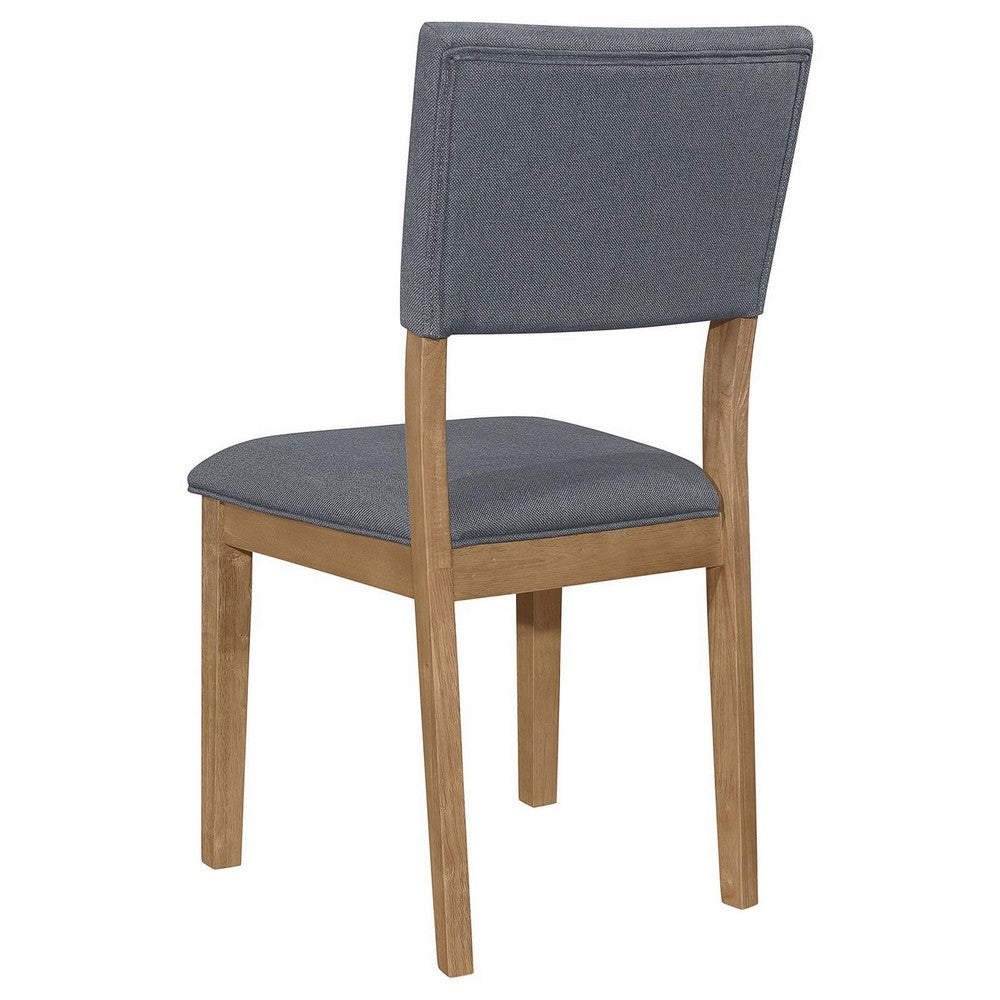 Alia 22 Inch Dining Chair, Set of 2, Fabric Cushioned, Asian Hardwood  - BM309241