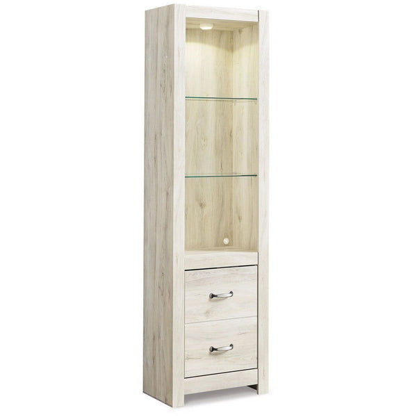 72 Inch Wood Pier, 4 Adjustable Shelves, Antique Style White Wood Finish - BM309308