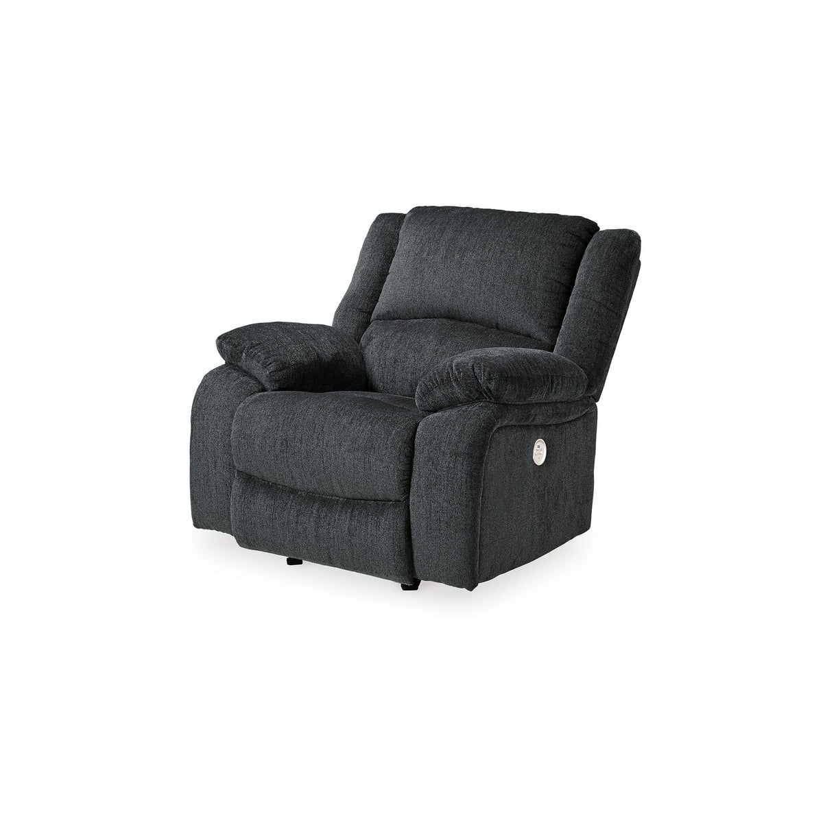 Wie 39 Inch Power Recliner Chair, Rocker, Slate Gray Chenille Upholstery - BM309334