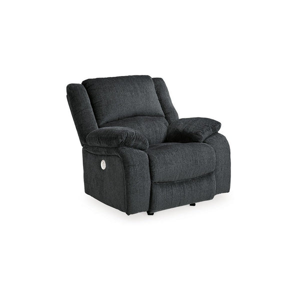 Wie 39 Inch Power Recliner Chair, Rocker, Slate Gray Chenille Upholstery - BM309334
