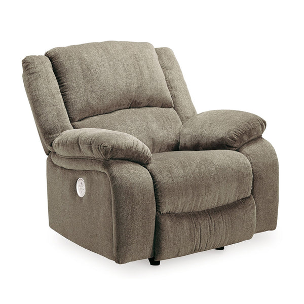 Wie 39 Inch Power Recliner Chair, Rocker, Pewter Gray Chenille Upholstery - BM309337