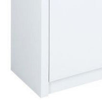 Raza 54 Inch Server Buffet Cabinet with Drawers, Metal Wine Holder, White - BM309387