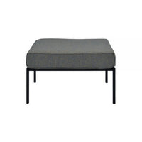 Rain 29 Inch Outdoor Patio Ottoman, Waterproof Polypropylene, Smooth Gray - BM309444