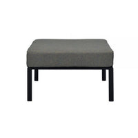 Rain 29 Inch Outdoor Patio Ottoman, Waterproof Polypropylene, Smooth Gray - BM309444