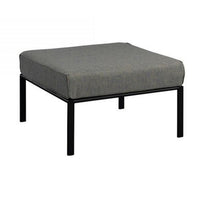 Rain 29 Inch Outdoor Patio Ottoman, Waterproof Polypropylene, Smooth Gray - BM309444