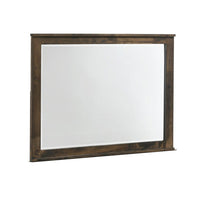 Bora 34 x 46 Dresser Mirror, Square, Solid Reclaimed Wood, Rustic Gray - BM309482