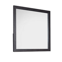 Lala 40 x 40 Inch Dresser Mirror, Modern Rectangular Shape, Black Finish - BM309492