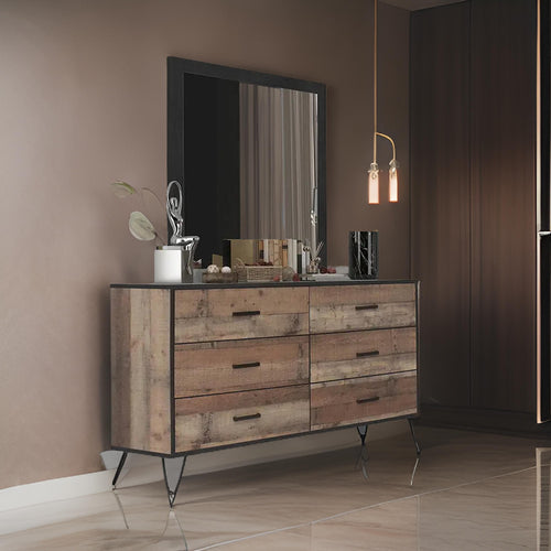 Benjara Lala 40 x 40 Inch Dresser Mirror, Modern Rectangular Shape, Black  Finish - BM309492 |Benzara.com