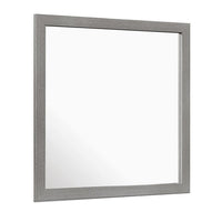 Sami 40 x 40 Dresser Mirror, Embossed Texture, Modern Style, Gray Wood  - BM309516