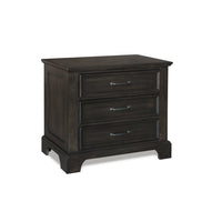 Annu 30 Inch Nightstand, 3 Drawers, Felt and Cedar Lining, Walnut Brown - BM309517