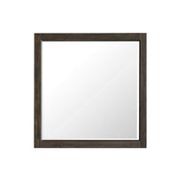 Annu 43 x 43 Dresser Mirror, Transitional, Square Walnut Brown Wood Frame - BM309520