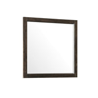 Annu 43 x 43 Dresser Mirror, Transitional, Square Walnut Brown Wood Frame - BM309520