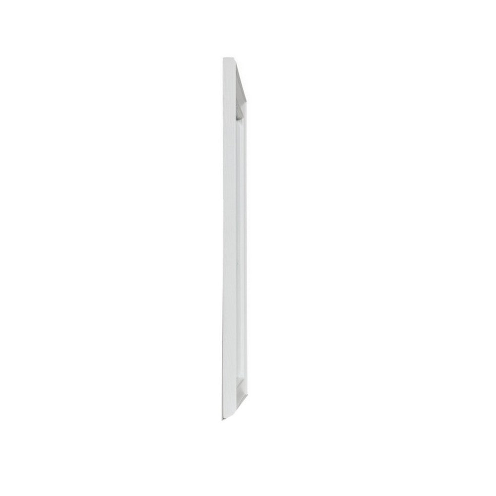 Limi 37 x 43 Dresser Mirror, Modern Wood Frame, White Brushed Finish - BM309521