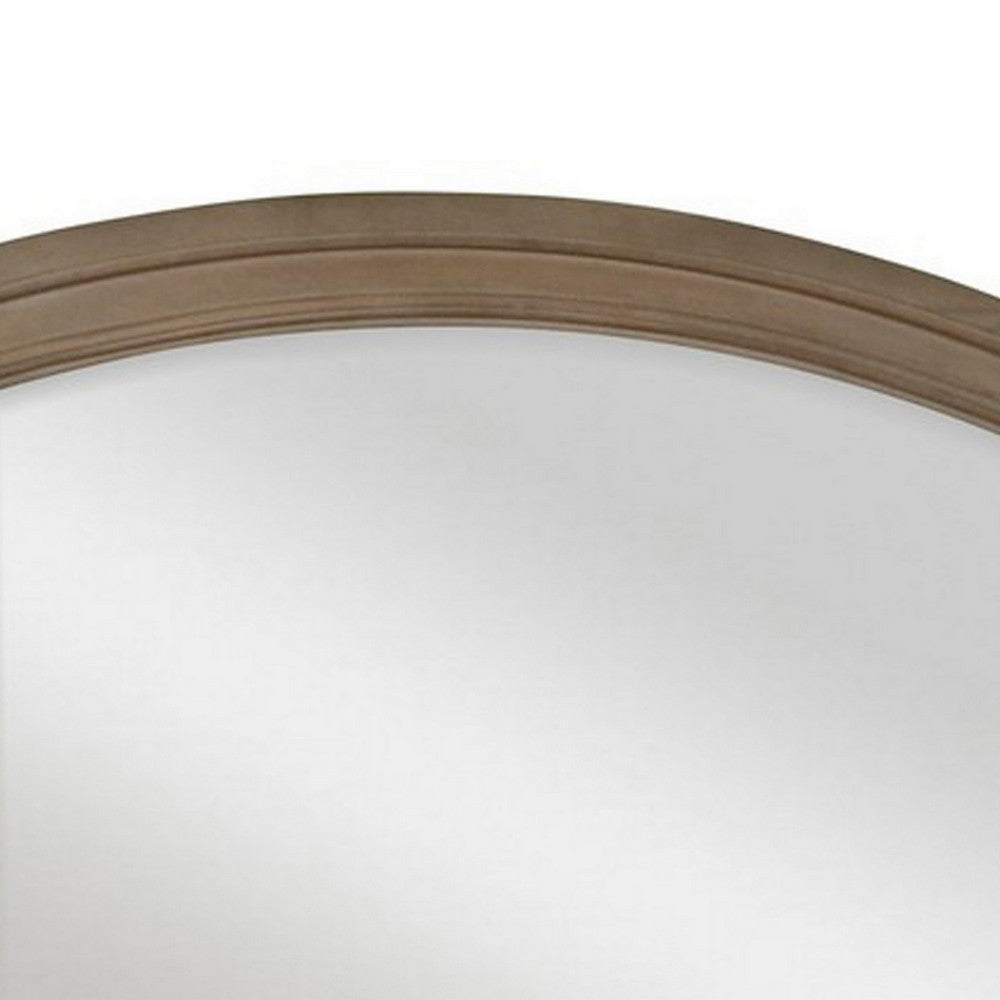 Jira 37 x 42 Dresser Mirror, Arched Curve, Multistep Brushed, Gray Wood - BM309522