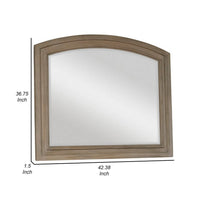 Jira 37 x 42 Dresser Mirror, Arched Curve, Multistep Brushed, Gray Wood - BM309522