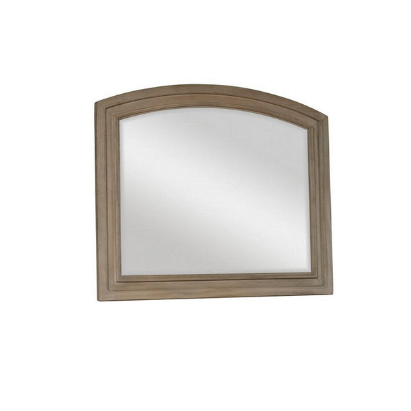 Jira 37 x 42 Dresser Mirror, Arched Curve, Multistep Brushed, Gray Wood - BM309522