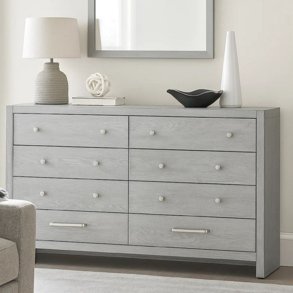 Moko 40 x 40 Dresser Mirror, Square, Modern Style, Gray Finished Frame - BM309531