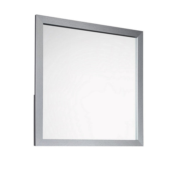 Moko 40 x 40 Dresser Mirror, Square, Modern Style, Gray Finished Frame - BM309531