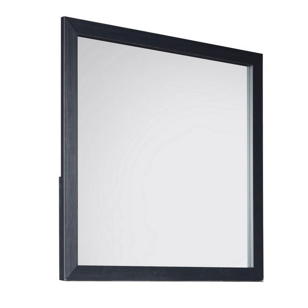 Moko 40 x 40 Dresser Mirror, Square Shape, Modern Style, Black Finished Frame - BM309532