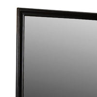 Umi 39 x 39 Dresser Mirror, Molded Design Solid Wood Black Square Frame - BM309546