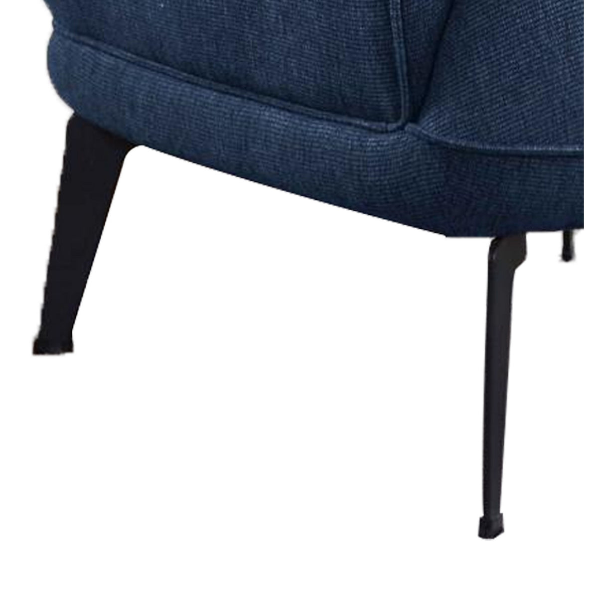 Dup 34 Inch Accent Chair, Cushioned Seat, Rounded Track Arms, Muted Blue - BM309614