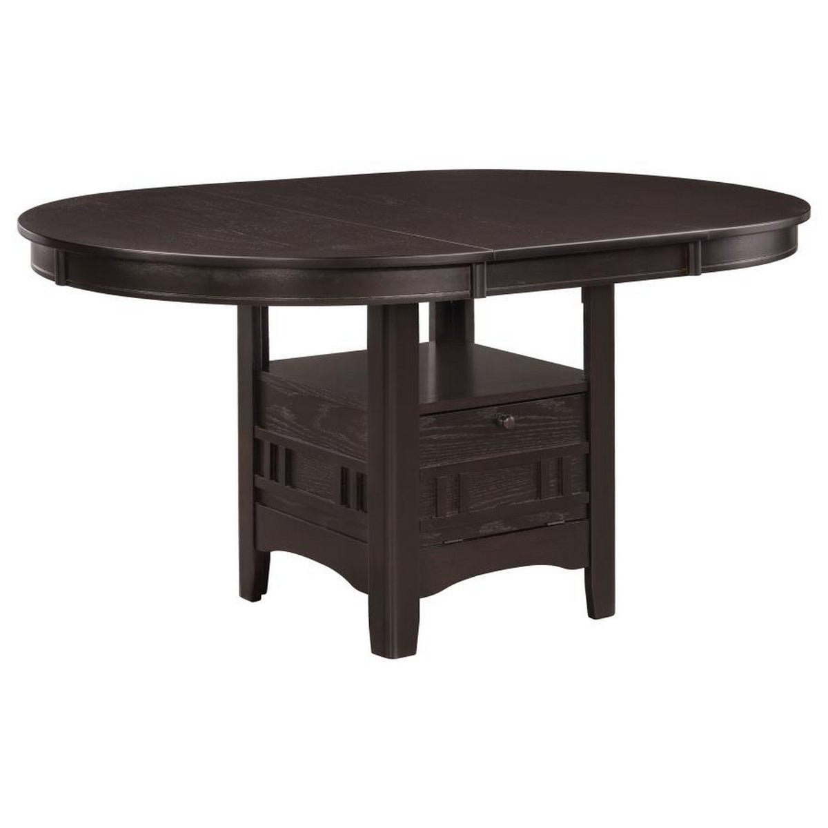 5 Piece Dining Set, 42 Inch Round Extendable Table With 4 Chairs, Espresso