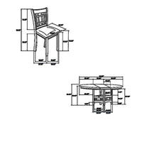 5 Piece Dining Set, 42 Inch Round Extendable Table With 4 Chairs, Espresso