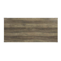 Eli 71 Inch Dining Table, Distressed Rustic Gray, Industrial Metal Rivets - BM309638