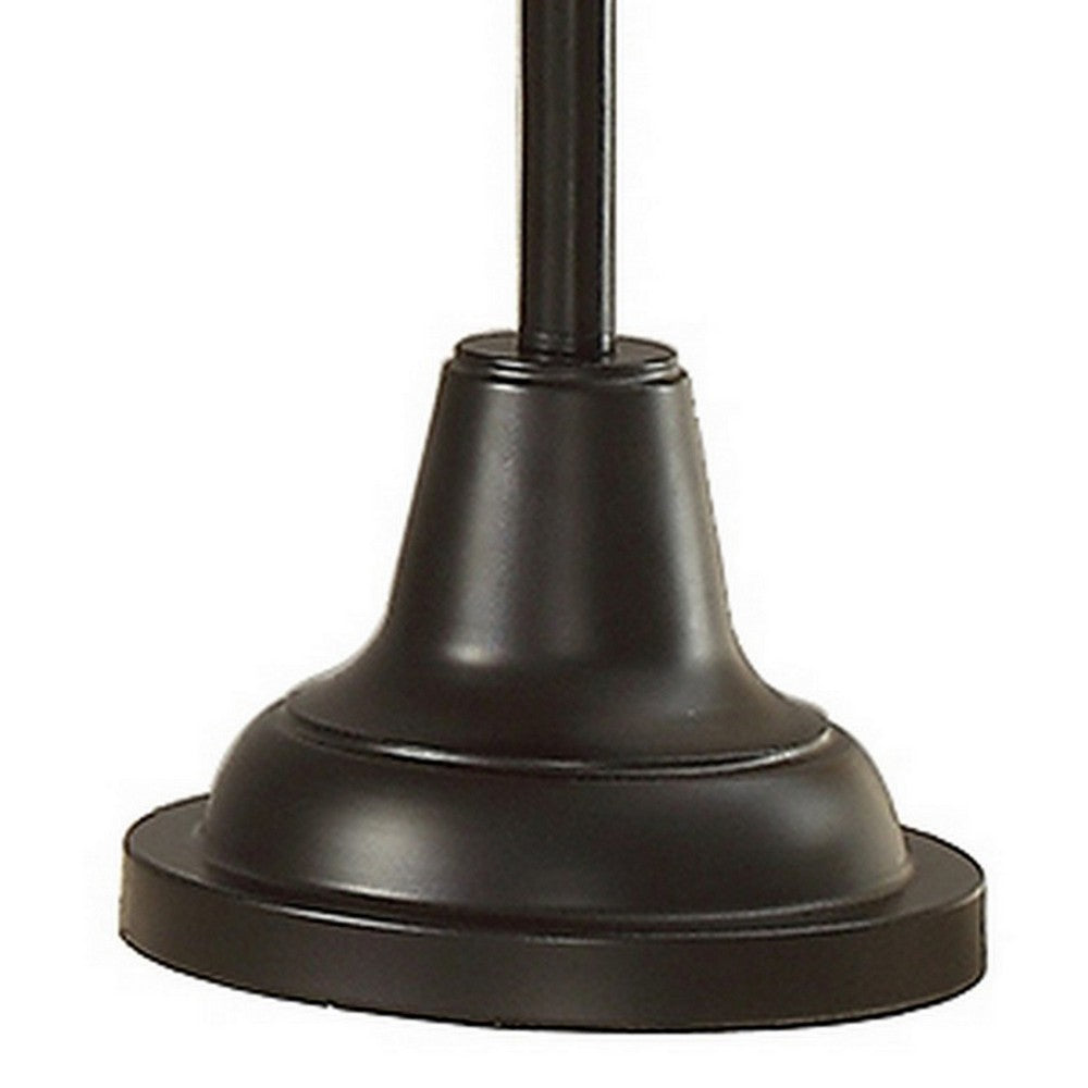 Quinn 26 Inch Accent Table Lamp, Vintage Fan Design, Antique Bronze - BM309677
