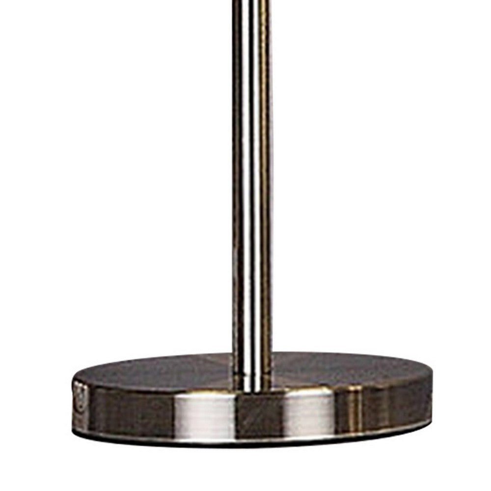 Spark 23 Inch Table Lamp with Metal Base and 2 Geometric Shades, Gold - BM309682