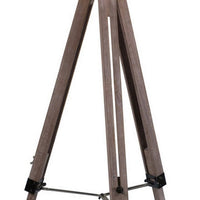 55 Inch Floor Lamp with Tripod Style Wood Frame, Spotlight, Brown and Black - BM309688