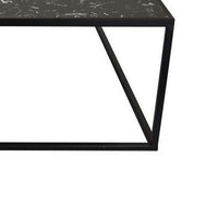 Riyan 39 Inch Plant Stand Table, Square Open Black Metal Frame, Shiny - BM309776