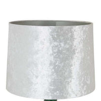27 Inch Table Lamp, Drum Shade, Round Drop Shaped Glass Body, Green Finish - BM309833