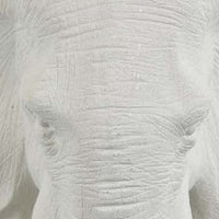 17 Inch Wall Decor, Elephant Sculpture Resin, White, Transitional Style - BM310151