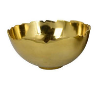 Bonz Set of 3 Bowls, Unique Top Shape, Round Base, Gold Metal Finish - BM310158