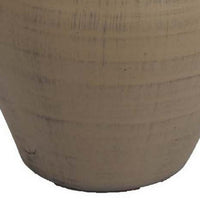 Fely 12 Inch Vase, Premitive Urn with 3 Handles, Brown, Transitional Style - BM310164