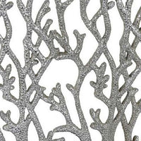 Spark 20 Inch Coral Table Top Decor, Coastal Design, Resin, Silver, Black - BM310166